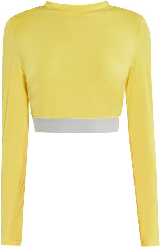 myMo - ATHLSR - Functioneel Shirt - Geel / Grijs - Lange Mouw