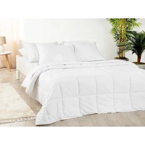 English Home bamboe eenpersoons dekbedset - 155X215 50x70 cm - Wit