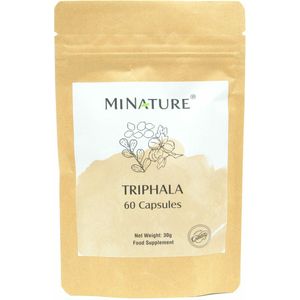 Triphala Capsules 60 stuks - 450mg Triphala Poeder per Vega Capsule met Amla, Bibhitaki en Haritaki - 100% Plantaardig