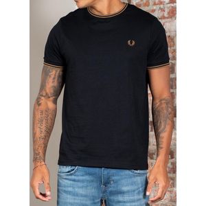 Fred Perry Twin tipped t-shirt - black shaded stone
