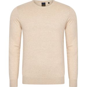 Mario Russo Ronde Hals Pullover - Trui Heren - Sweater Heren - Beige - XL