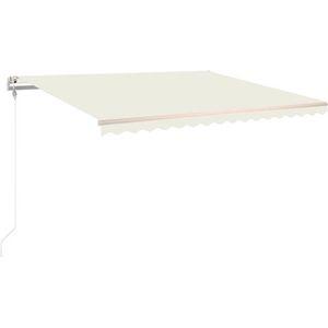 vidaXL - Luifel - automatisch - uittrekbaar - 450x350 - cm - crÃ¨mekleurig