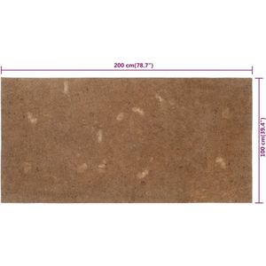 vidaXL Matrasonderlegger - Kokosvezel - 100x200 cm Kokosvezel Matrasbeschermer - Bedondersteuner - Matras Topper - Anti Allergisch Matras - Ademend Matras
