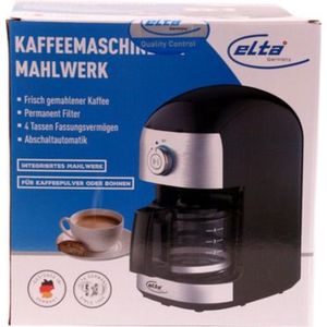 Elta Koffiezetapparaat Met Maalwerk 4-kops 500W