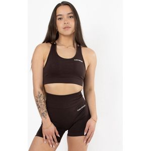 Eternity Sportbra | CAPO FINALE - Sportbra's | XL | Kleur Bruin | Sportkleding | Activewear | Gymkleding | Fitnesskleding | Sportoutfit | Fitness | Hardlopen | Crossfit | Yoga | Pilates | Krachttraining