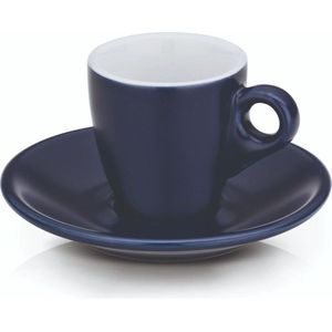 Espresso Kop en Schotel Set, Donkerblauw - Kelas-sMattia