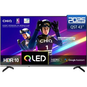 CHiQ U43QST - Smart TV - 43 Inch - QLED Pro - UHD 4K - Randloos Metal Design - Dolby Audio