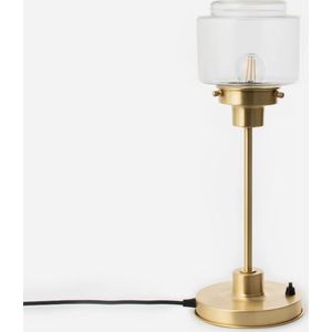 Art Deco Trade - Slanke Tafellamp Getrapte Cilinder Small Helder 20's Messing