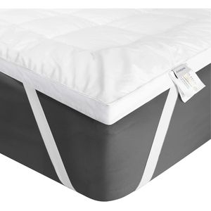 Extra Zachte Matrastopper 160 x 200 cm - Katoen, Machinewasbaar, Ideaal voor Boxspringbed en Logeerbed