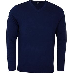 Callaway Heren Ribbel V Hals Merino Trui (Peacoat Marine)