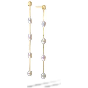 Casa - PO.0085.00 - Oorbellen - Goudkleurige Zilveren Oorhangers