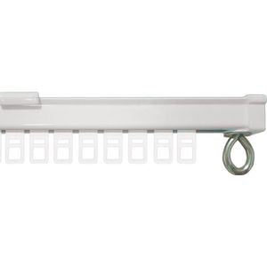 gordijnrail / u – rail 1100 wit / compleet met onderdelen / lengte 550 cm / rails curtain rail / white / complete with parts / length 550 cm / tringle à rideaux / blanc / complet avec pièces / longueur 550 cm