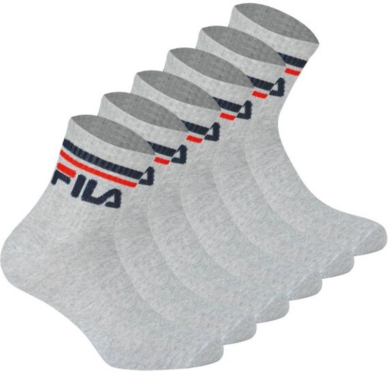 Fila quarter sokken 6-pack uni grijs grijs 43-46