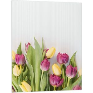 Vlag - Bloemen - Tulpen - Kleuren - 75x100 cm Foto op Polyester Vlag