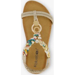 Blue Box meisjes sandalen met vlechtdetail - Goud - Maat 28