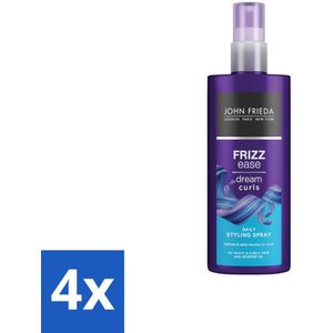 John Frieda – Styling Spray – Frizz Ease Dream Curls Daily – Krulverzorging – 200 ml - Voordeelverpakking - 4 stuks