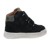 Develab - 44411-996 - Klittenbandschoen - Zwart - Suede Leer met Blauwe Accenten