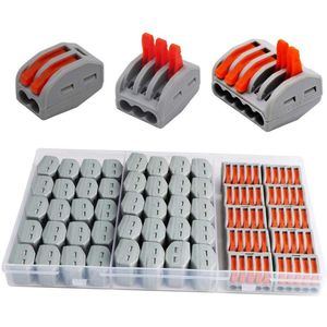 Assortiment geleiders Compacte draadconnectoren 2 gaten (20 stuks) 3 gaten (20 stuks) 5 gaten (10 stuks) - Levermoer Connector