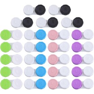 25x Lenzenbakjes - Contactlenzen Doosje - Lenzendoosje - Lenshouder - Contactlens - Lenzenbakje - Lensdoosje - Contactlenzen reis set - 5,5 x 2,7 x 1,3 cm
