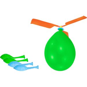 Amscan Ballonhelikopter Junior Latex Blauw/groen/oranje 6-delig