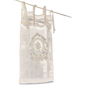 Vitrages - Transparant - 140x250 cm - Wit - Polyester