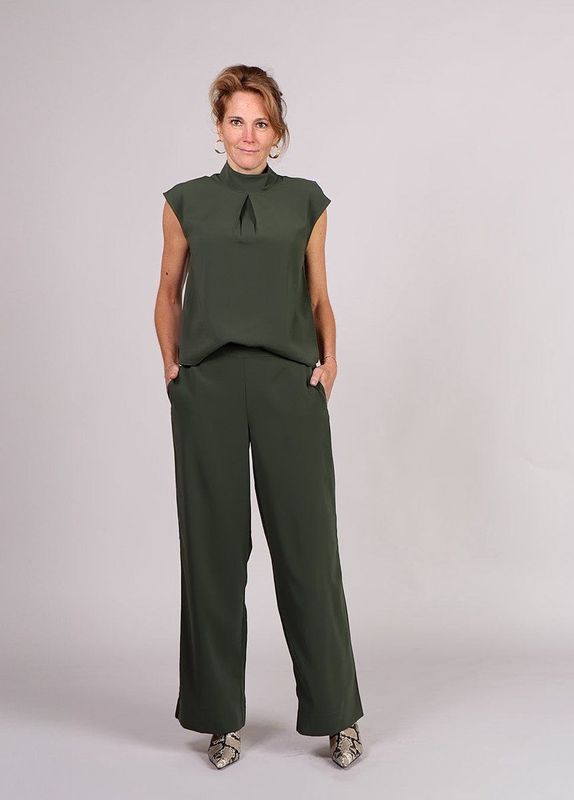 Jumpsuit met opstaande kraag, model 'Maaja'