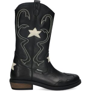 Braqeez 424739-589 Meisjes Cowboy Boots - Zwart - Leer - Ritssluiting