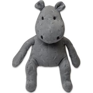 Baby's Only Knuffel nijlpaard Cable - Knuffeldier - Baby knuffel - Grijs - 35 cm - Baby cadeau
