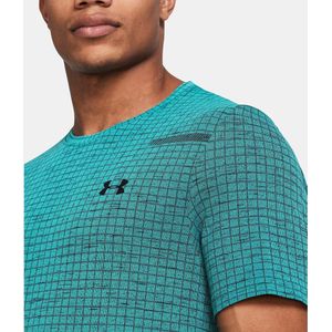 Under Armour Vanish Grid Seamless T-shirt Met Korte Mouwen Blauw S Man
