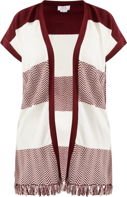 usha - FESTIVAL - Bodywarmer - Bordeaux / Wit