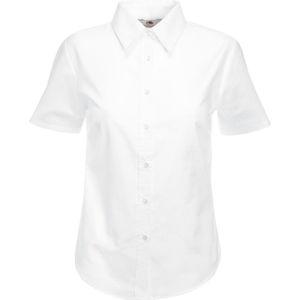 Fruit Of The Loom Vrouwen Dames-Fit Oxford-shirt Korte Mouwen (Marine)