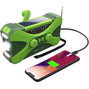 SH Vision Noodradio – Essentieel Noodpakket – Solar & Opwindbaar – Powerbank 10.000mAh – Rampenradio voor Noodsituaties
