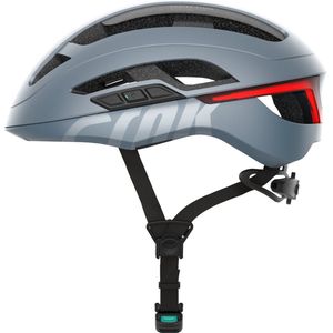 CRNK Angler Alpha Bluetooth Fietshelm - LED verlichting – Lichtgewicht – 340 gram – Magnetische sluiting - Maat M - Kleur Ice Blue
