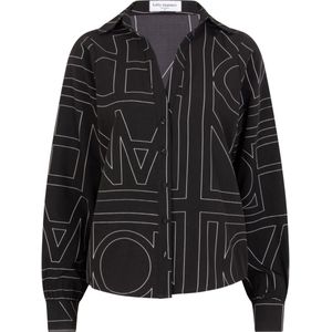 Lofty Manner - Blouse - Zwart - Dessin