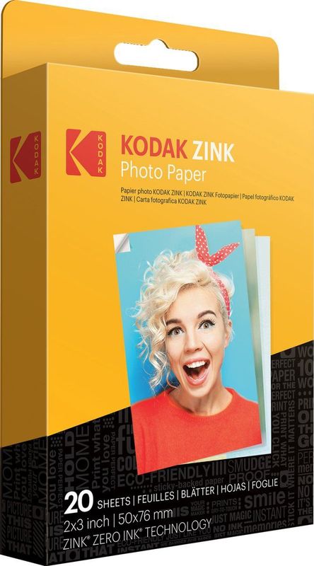Zink - Premium Fotopapier - Wit - 2 x 3 inch - 20 Stuks - Compatibel met Polaroid Snap