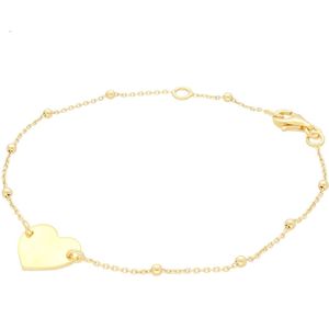 Glow 104.8381.15 Dames Armband - Graveerarmband - Sieraad - Zilver - Goudkleurig - 925 Zilver - Anker - 11 mm breed - 15 cm lang