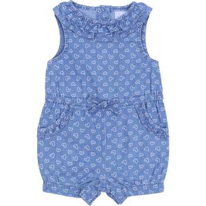 Denim jumpsuit met hartjes