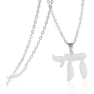 Hebreeuwse Chai Ketting - Roestvrijstalen Amulet voor Hem en Haar