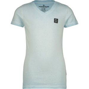 Basic T-Shirt V-Neck - Nordic Blue - Maat 128