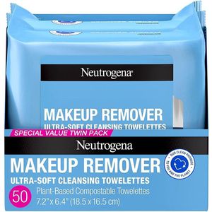 Neutrogena - Blue Line - Make-up Remover - 50 Stuks - Ultra-zachte Doekjes