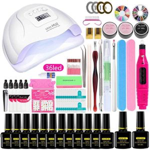 NAXSIR Gel & Gelnagellak Set – UV/LED Nagellamp (18LED/36LED/54W) – All-in-One Tools – Voor Beginners & Profis