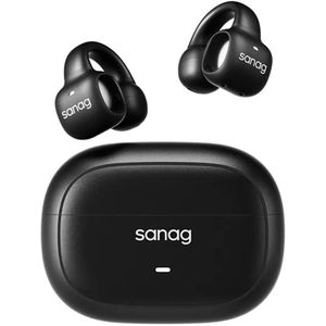 Sanag S3S – Open-Ear Bone Conduction Koptelefoon – Bluetooth 5.3 –Ai headset Sport Oorclip – 56u Lange Batterijduur – Waterdicht – Zwart