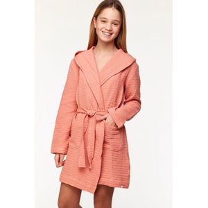 Woody - Meisjes/Dames Kamerjas in tetra-katoen - Koraal - 8 jaar