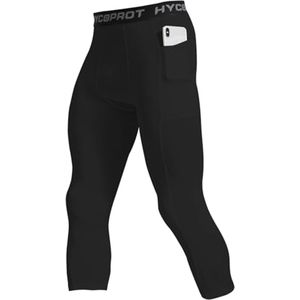 3/4 Compressie Leggings voor Heren met Zakken - Ideaal voor Sport en Activiteiten