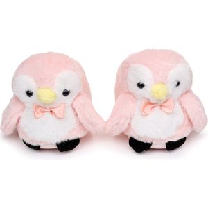 Grappige pantoffels | Pinguïn sloffen | Roze | One size fits all maat 34 t/m 40 voor Kinderen, Dames en Heren | Pinguin Pantoffel | Pluche Dierenpantoffels | Zachte Binnenschoenen | Sloffen en Pantoffels maat 34, 35, 36, 37, 38, 39, 40