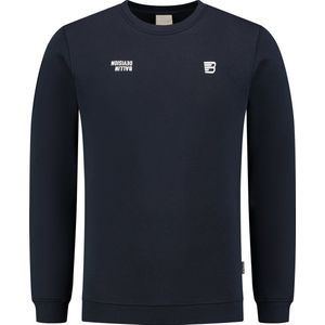 Ballin Amsterdam - Heren Regular fit Sweaters Crewneck LS - Navy - Maat XXL