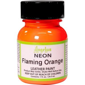 Angelus Leather Acrylic Paint - textielverf voor leren stoffen - acrylbasis - Neon Flaming Orange - 29,5ml