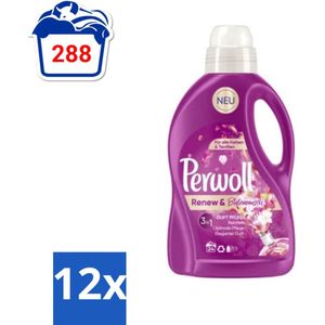 Perwoll - Vloeibaar Wasmiddel - Bloesemgeur - 3 in 1 - 24 Wasbeurten - Voordeelverpakking - 12 stuks