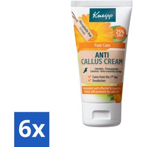 Kneipp - Eeltcrème - Calendula - 25 % ureum - Voor zachte & soepele voeten - 50 ml - Voordeelverpakking - 6 stuks