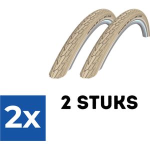 Fietsband - Buitenband - Set van 2 - Road Cruiser 28 x 1.60 (42-622) Crème - Voordeelverpakking 2 stuks